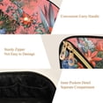 thumbnail image 5 of FORMRS Makeup Bag Travel Cosmetic Organizer for Women Fold Flat Zipper Pouch with Handle, Orange Vibrant Flowers, 5 of 8
