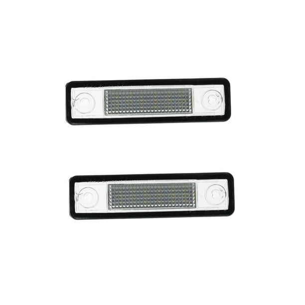 Scienceny 2 piezas de luz de matrícula de coche de aluminio desmontable reemplazo Rectangular lámpara de vehículo accesorios de componentes Bombillas para automóviles Scienceny VI018471-00