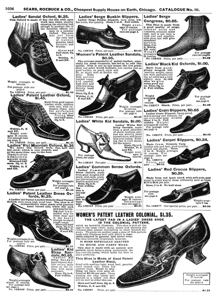 Advertising Catalogue /Na Page From A Sears, Roebuck, Co