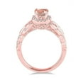 thumbnail image 3 of 1.25 Carat Peach Pink Morganite (Princess Shaped Morganite) and Diamond Engagement Ring in 14k Rose Gold Jewelry, 3 of 3