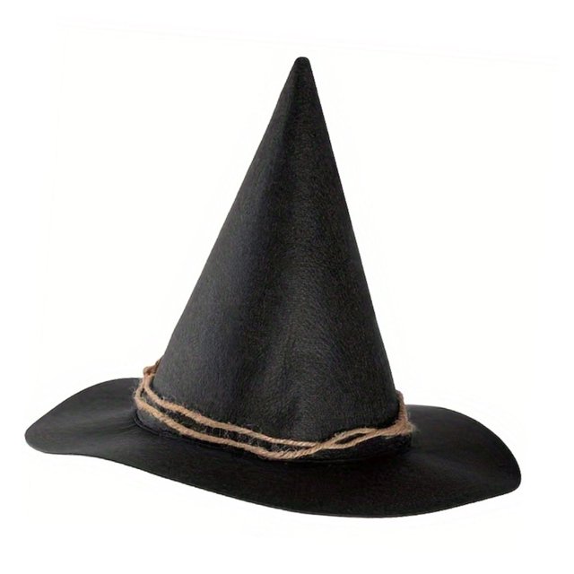 Sombrero de bruja decorativo para Halloween, accesorio fotográfico novedoso para disfraces y festivales Negro