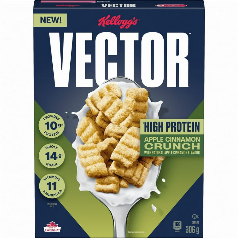 KELLOGG VECTOR CEREAL PROTEIN APPLE CINNAMON 306G - Walmart.com