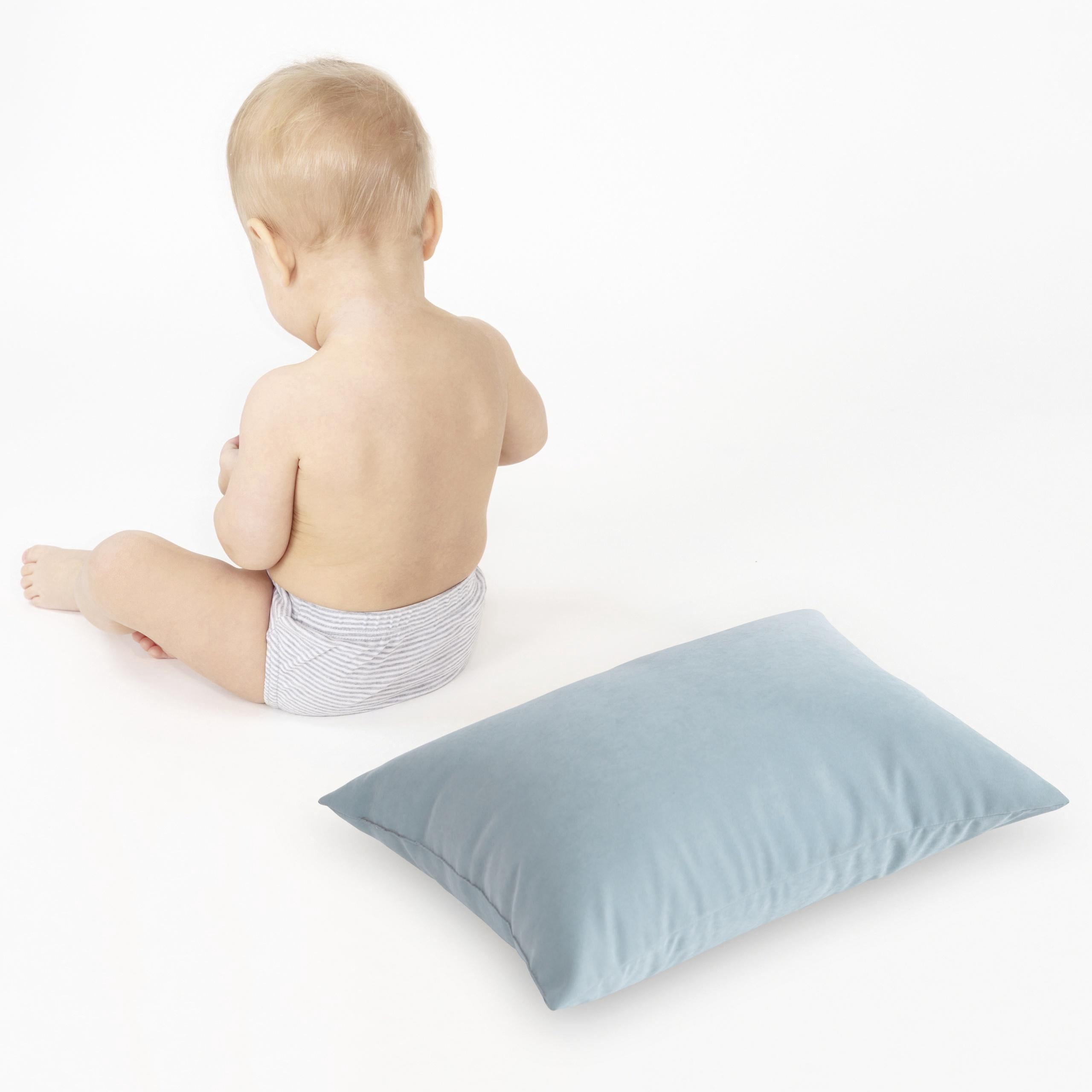 Organictune 2 Pack Microfiber Soft and Breathable Toddler Pillows for Sleeping, Washable Small Travel Pillows for Toddler Bed, 13" x 18" , Sea Green