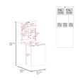 thumbnail image 4 of DEPOT E-SHOP Folding Table with Shelves - 54.8" White Console Table, 4 Tier Storage, 4 of 7