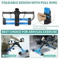 thumbnail image 5 of MEETWARM Pedal Exerciser Under Desk Exercise Peddler Arm Leg Folding Mini Stationary Peddler Bike with LCD Display Portable Bicycle Exerciser Machine for Seniors (Blue), 5 of 7