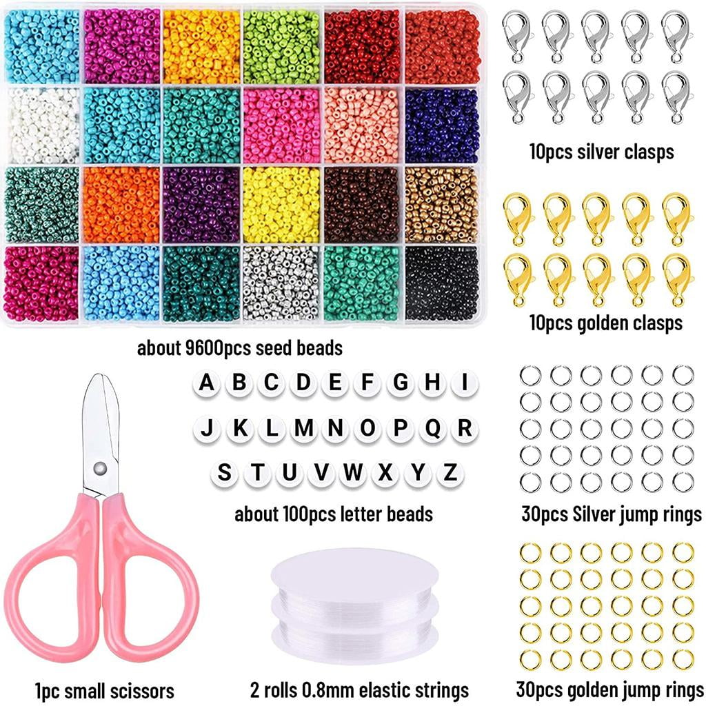 FVDPWYE 1 Set Round Beads, Small Beads Assorted Kit 3mm Craft Loose Beads, for Jewelry