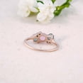 thumbnail image 6 of Rose Quartz Engagement Ring 925 Sterling Silver Ring Cluster Topaz Diamond Personalized Jewelry for Women Chritsmas Day Gift for Her Round Cut Gemstone Promise Ring, 6 of 6