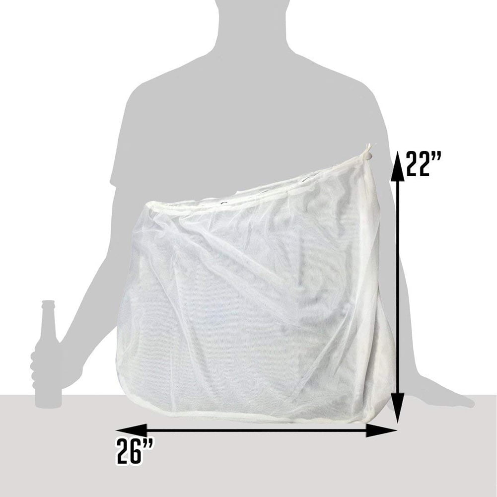 Details about   Large Reusable Drawstring Strainer Brew Filter Mesh Bag Draining Pouch 