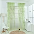 thumbnail image 3 of Wicker Printed Curtains Window Room Grommet Curtain Drapes for Window Living room kitchen, Set of 2 Panels, Green and Purple, 3 of 8