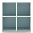 thumbnail image 6 of Furniture of America Brooks Stackable 4-Cube Wood Light Blue Kids Bookcase, 6 of 10