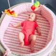 thumbnail image 2 of czcpp-Gllquen Baby Bassinet Crib Sheets Set, Breathable Cozy Fitted Mattress Sheet, Elastic Travel Crib Fashionable Floral Pattern, Standard Cradle Safe Sheets for Baby Boy Girls 32"X16" (Pink Flower, 2 of 4