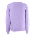 thumbnail image 5 of Women Cute Bows Sweater Valentine Heart Sweater Crew Neck Embroidery Knit Loose Casual Long Sleeve Ribbed Pullover Sweaters, Purple (Small), 5 of 5