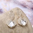 thumbnail image 1 of Pendientes de gota de agua chapados en oro con microincrustaciones de cristal para mujer personalizados de tendencia de moda de estilo coreano, 1 of 6