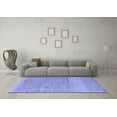 thumbnail image 3 of Ahgly Company Indoor Round Solid Blue Modern Area Rugs, 4' Round, 3 of 4