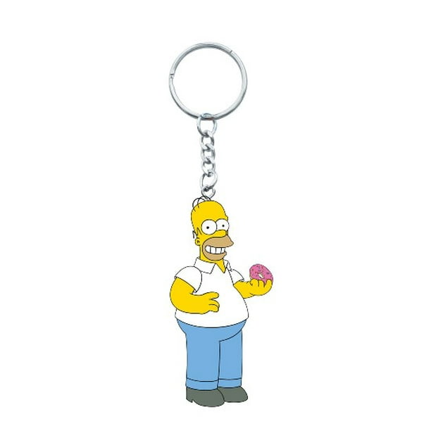 Le personnage des Simpson Homer avec porte-clés en PVC 3D Donut 