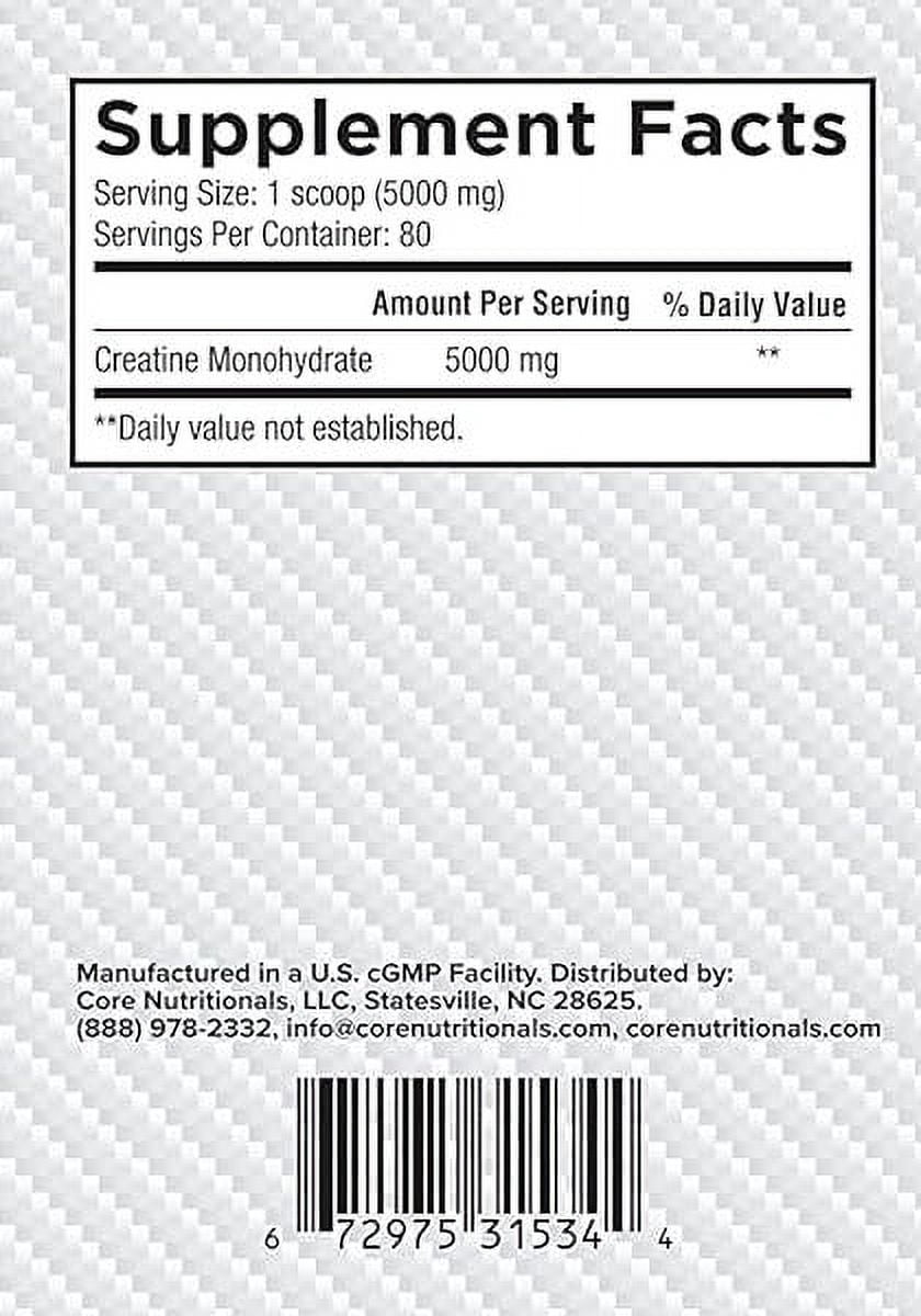 Core Nutritionals Creatine Monohydrate - 400g Unflavored (Creatine Monohydrate)