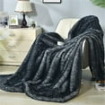 thumbnail image 2 of Luxury Faux Fur Throw Blanket Super Soft Lightweight Couch Sofa and Bed Blanket, 2 of 32