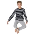 thumbnail image 5 of SCHIESSER Pijama largo para niño - Teens, con pierna abierta, algodón, rayado Negro/Gris 152, 5 of 5