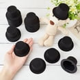 thumbnail image 3 of 50 Pcs 2.55Inch Mini Black Top Hats Plastic Miniature Hats Mini Velvet Hats Mini Formal Hats Bowler Hat Crafts Pet Hat Christmas Party Hair, 3 of 6
