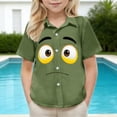 thumbnail image 6 of Piuwrlz 8 Boys Short polo Sleeve Teen Funny Graphic Shirts Tops Boy Funny Graphic Shirts Tops Pullover T Shirts Army Green Size 8 Years, 6 of 9