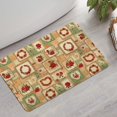 thumbnail image 2 of Pioneer Flower Floral Print Pattern Bathroom Rugs Mat, Non Slip Microfiber Bathroom Rug with Rubber Backing, Soft Mats for Bathroom Floor Tub Shower, 17"x27", 2 of 5