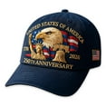 thumbnail image 4 of U.s. 250th Anniversary Hat Adjustable Patriotic Baseball Cap Vintage Style Collectible Gift for Veterans, Freedom Lovers, and Holiday Season Celebrations (eagle Print), Red, 4 of 9