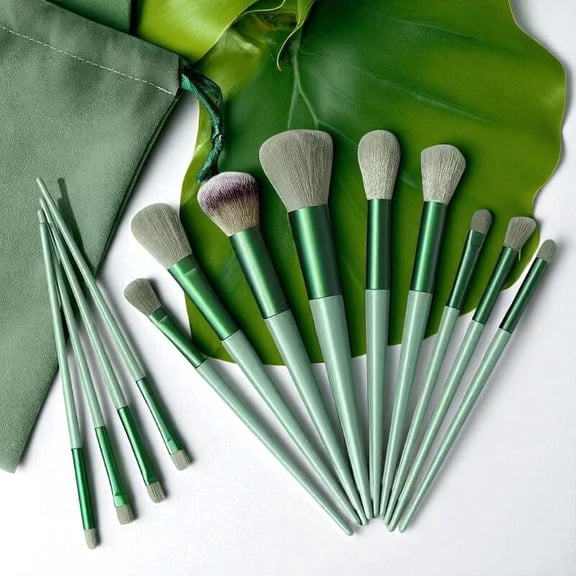 13 Piece Soft Bristle Makeup Brush Set for Beginners in 2 Colors