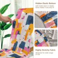 thumbnail image 5 of Yayeee 4 Pack Dining Chair Covers Stretch Parson Chairs Slipcovers Seat Protector, Art Geometric, 5 of 6