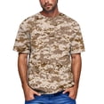thumbnail image 2 of Dresfit Camo Shirts Men Crew Neck Camouflage Tennis Tees Short Sleeve Basic Musle Work Out Tops Big and Tall Lightweight T Shirts Khaki 2XL, 2 of 6