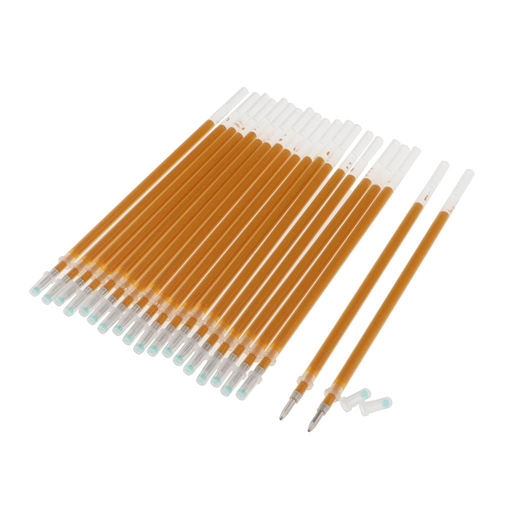 perfeclan 5x20 Pieces 0.7mm Gold Glitter Ink Gel Pen Refills Light Gold
