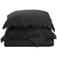 thumbnail image 1 of Premium 700 Thread Count Egyptian Cotton Duvet Cover Set - Cal King, Black by Blue Nile Mills, 1 of 2