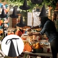 thumbnail image 1 of Xihbxyly Sombrero de Bruja de Halloween, Decoración Colgante Negra, Tela Suave con Buena Transmitancia, Perfecto para Jardín o Rama de Árbol, Ambiente Espeluznante para Fiesta de Halloween, Incluye C, 1 of 7