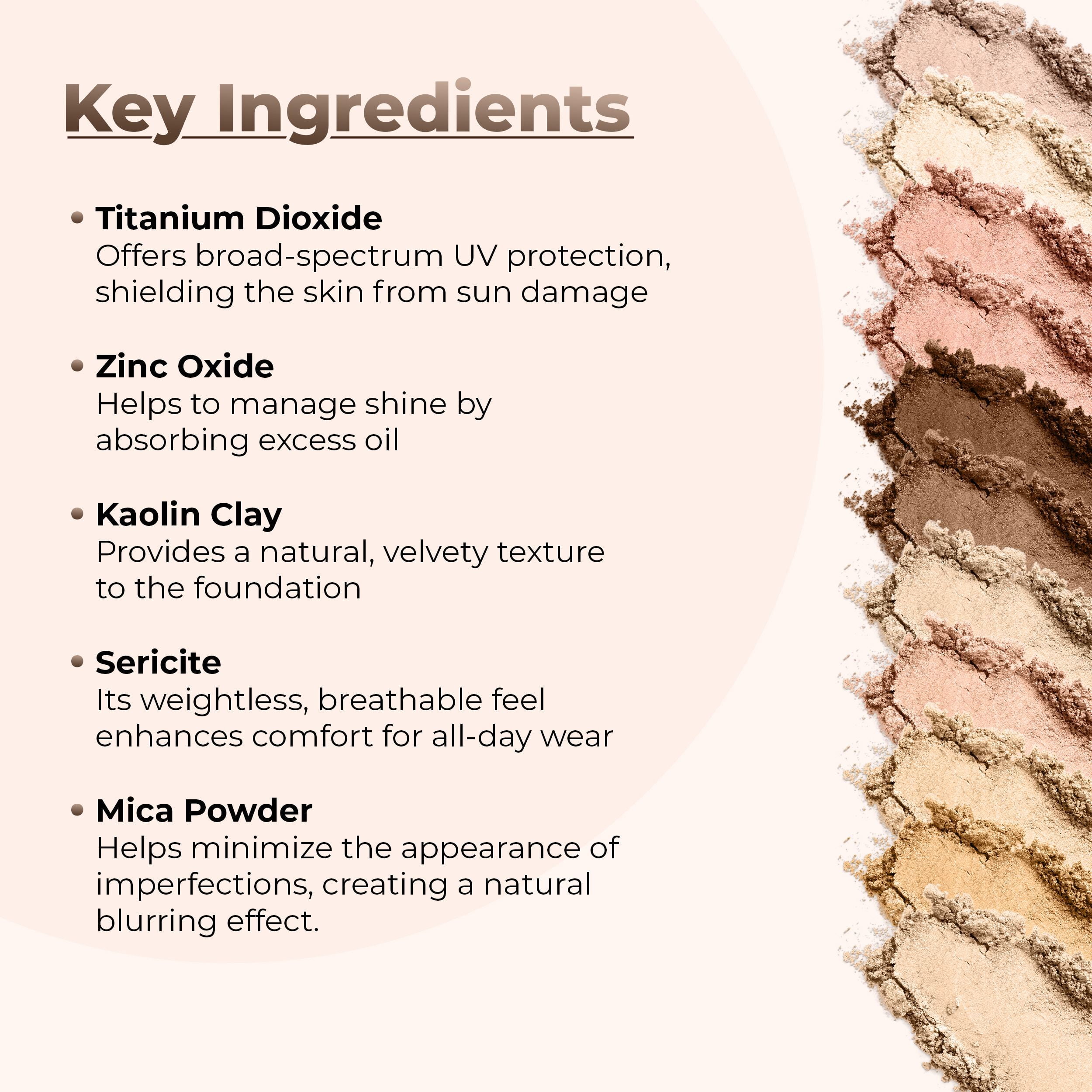 5pc KIT Mineral Makeup Bare Face Set Full Coverage Concealer Blush Foundation Illuminating Powder (Light Tan)