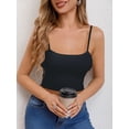 thumbnail image 2 of Women’s Sexy Adjustable Spaghetti Crop Tank Tops Summer Sleeveless Ribbed Knit Cami Tops, 2 of 5