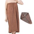 thumbnail image 1 of 1 Set Bath Towel Wrap Breathable Good Elasticity Microfiber Water Absorbent Hair Towel Shower Cover Up For Ladies Cy, 1 of 5