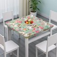 thumbnail image 3 of Basset Hound and Pioneer Flower Square Fitted Tablecloth with Elastic Edge,Square Table Cover,Washable Elastic Table Cover for Home Kitchen Party Decor 34"x34", 3 of 6