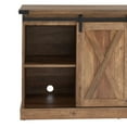 thumbnail image 3 of Edyo Living Farmhouse TV Stand Table with Sliding Barn Door, Rustic Oak, 3 of 8