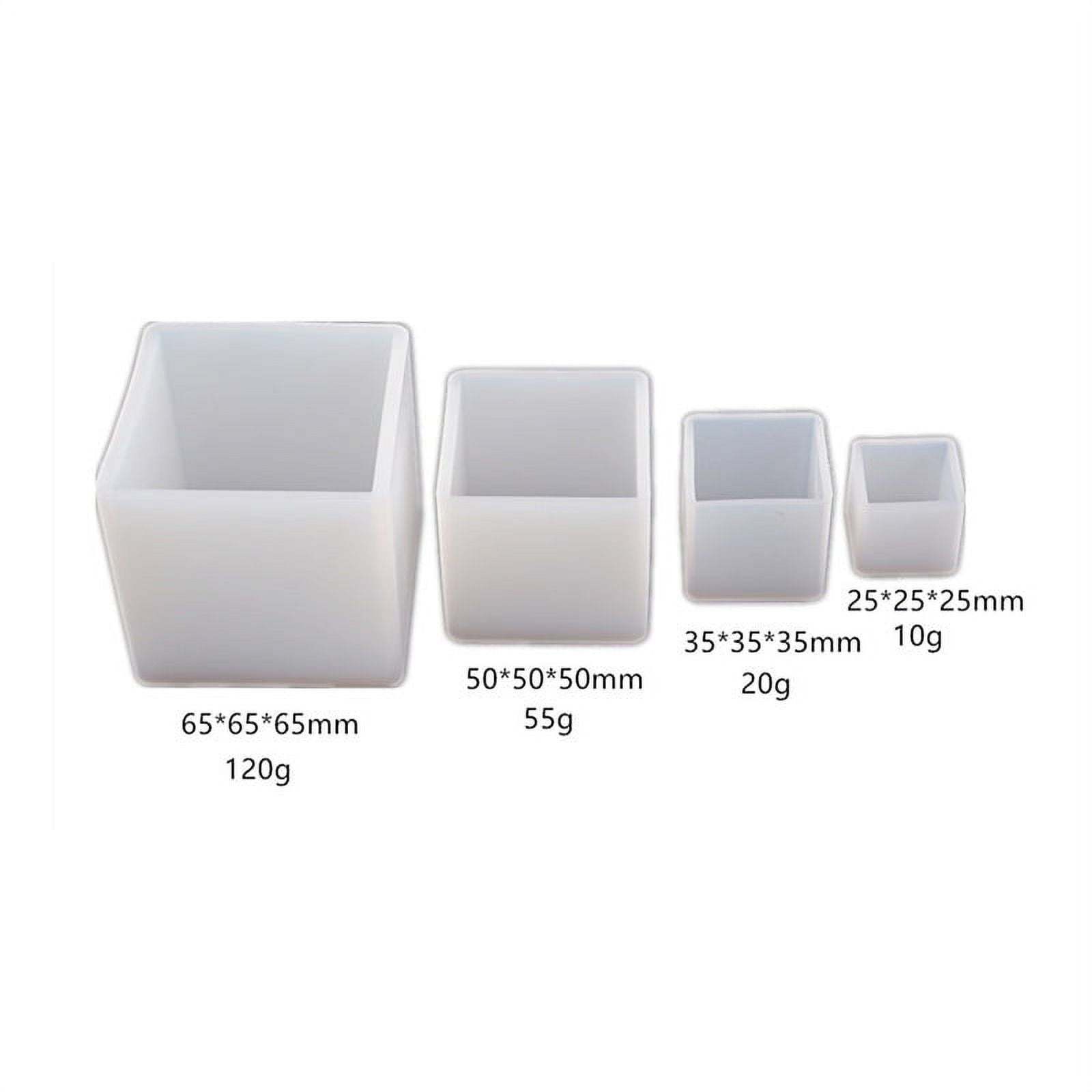 Clear Silicone Cube Molds Large Deep Square Epoxy Resin Mold Transparent Cube  Silicone Molds for Resin