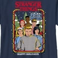 thumbnail image 2 of Netflix Boy's Stranger Things Retro Happy Holidays Card Graphic T-Shirt, 2 of 4