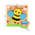 thumbnail image 5 of Rompecabezas de madera 6 piezas Rompecabezas de animales para niños pequeños 1 2 3 años Juguetes educativos para niños y niñas oso de fresa Electrónica, 5 of 5