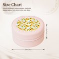 thumbnail image 2 of Yiaed Blue White Plaid Sunflower Print Travel Jewelry Case Bridesmaid Gift Boxes Jewelry Travel Organizer Small Round Jewelry Box Mini Storage-Pink, 2 of 7