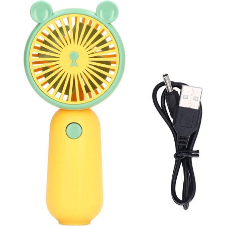 

Mini Handheld Fan Cute Bear Shape USB Rechargeable Fan Small Personal Portable Mini Fan Battery Operated Ergonomic Handle for Summer