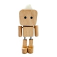 thumbnail image 4 of Figura de madera de hombre tembloroso, decoración de mesa, figura de madera tambaleante de pie marrón claro 9cm, 4 of 8