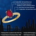 thumbnail image 2 of Gem Stone King 14K Two Tone Gold Ruby Red Mystic Quartz and Lab Grown Diamond Engagement Ring for Women | 1.96 Cttw | Oval 9X7MM | Gemstone Birthstone | Size 7, 2 of 6