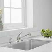WMF Metal Single Handle Kitchen Faucet with Side Spray, Silver