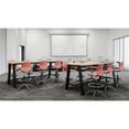 thumbnail image 4 of KFI Studios Midtown 6' x 3' Pub Table Set, Studio Teak , 4 Periwinkle KOOL Stools, 4 of 5