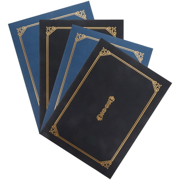 Raindrops Assorted Color Certificate Holders for Protection Made of Paper Great for Home Office Use 4 Pieces