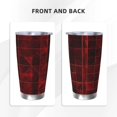 thumbnail image 4 of 20oz Car Cup Three-Piece Set Of Single Silver Edge No Smell Easy To Carry Heat Preservation For Daily Car Sports Travel Darkred Geometric Patterns_3, 4 of 8