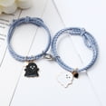 thumbnail image 7 of comerut 2Pcs Elastic Rope Love Heart Magnet Suction Bracelet Halloween Ghost Pendant Couple Bracelet Men Women Jewelry Gift, 7 of 7