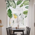 thumbnail image 3 of Green Leaves Balloon Curtains for Bedroom/Front Door/Bathroom, Tropical Summer Botanical Watercolor Elegant Wooden Tie Up Curtains 63 Inch Length Kitchen Curtains Shades for Windows 46"x63", 3 of 8